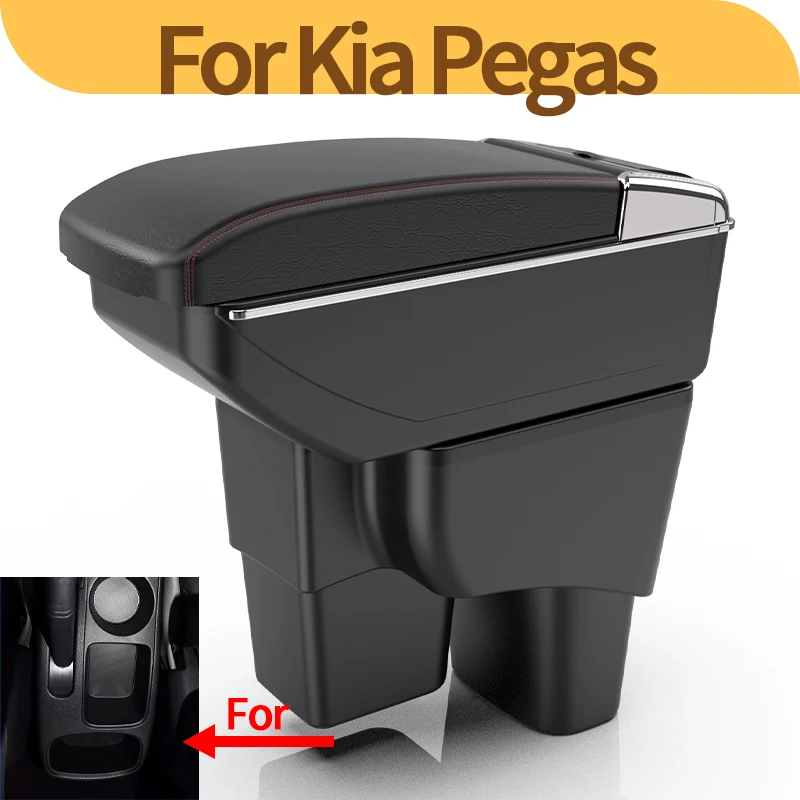 For Kia Soluto armrest box For Kia pegas car armrest box car accessories interior refitting Storage box with holder