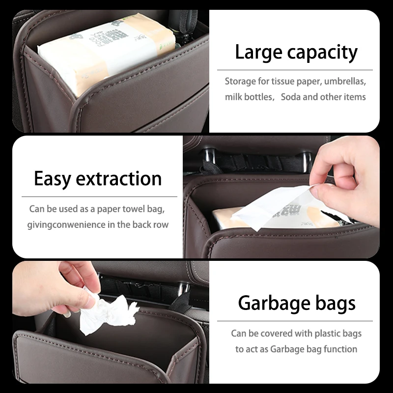 Car Seat Storage Bag Chair Back Water Cup Tissue Storage Box For Abarth UNO Astra Bravo Panda Linea Freemont Strada Doblo