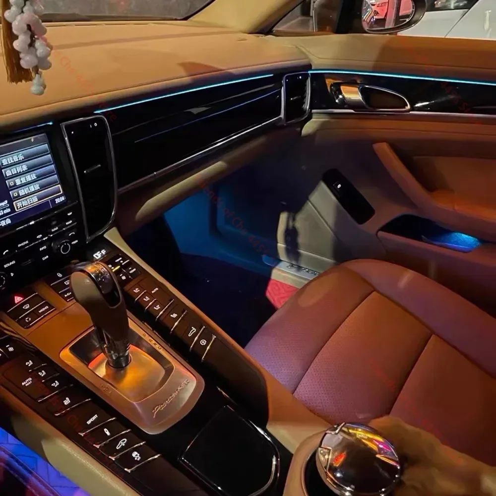 Hot sales For Porsche Panamera 2010-2016 Button APP Control New Ambient Light LED Dashboard Atmosphere Lamp Illuminated Strip