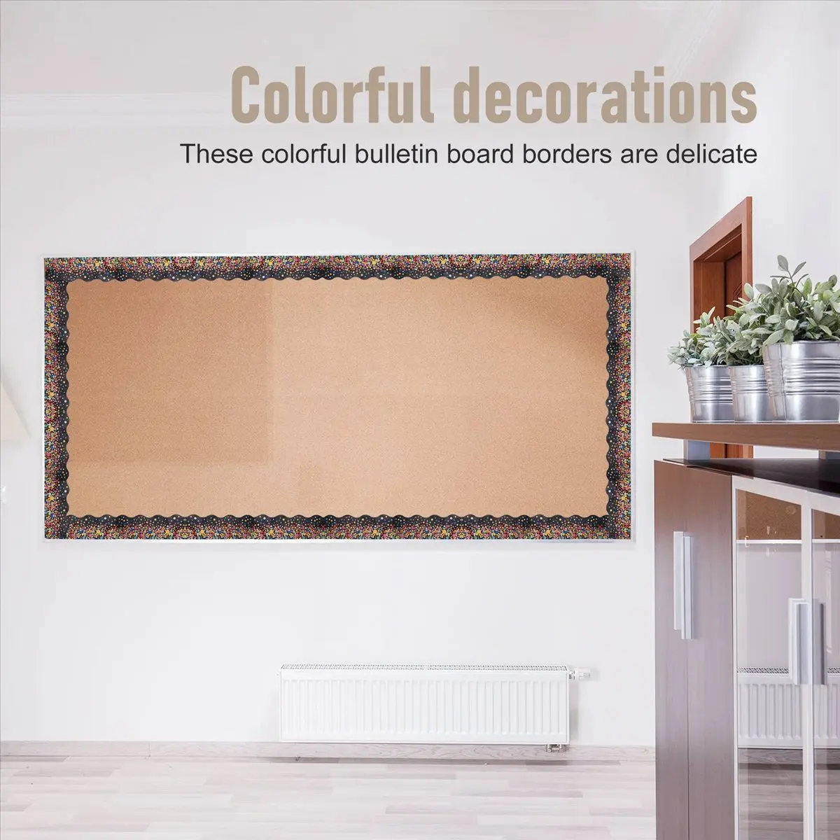 Super Sale Border Trim Bulletin Borders Stickers 65 Ft Back-To-School Decoration Borders for Bulletin Board/Black Board Trim