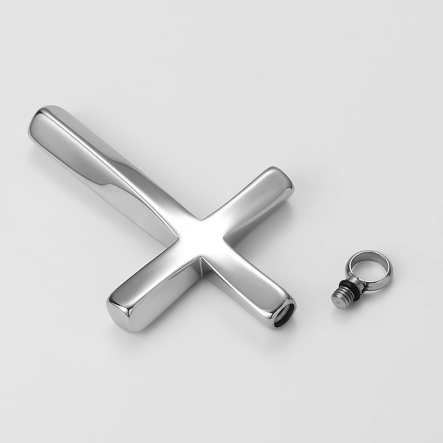 

Classic Religion Cross Urn Necklace for Ashes Memorial Family/Pet Keepsake Stainless Steel Christian Jewelry Gift