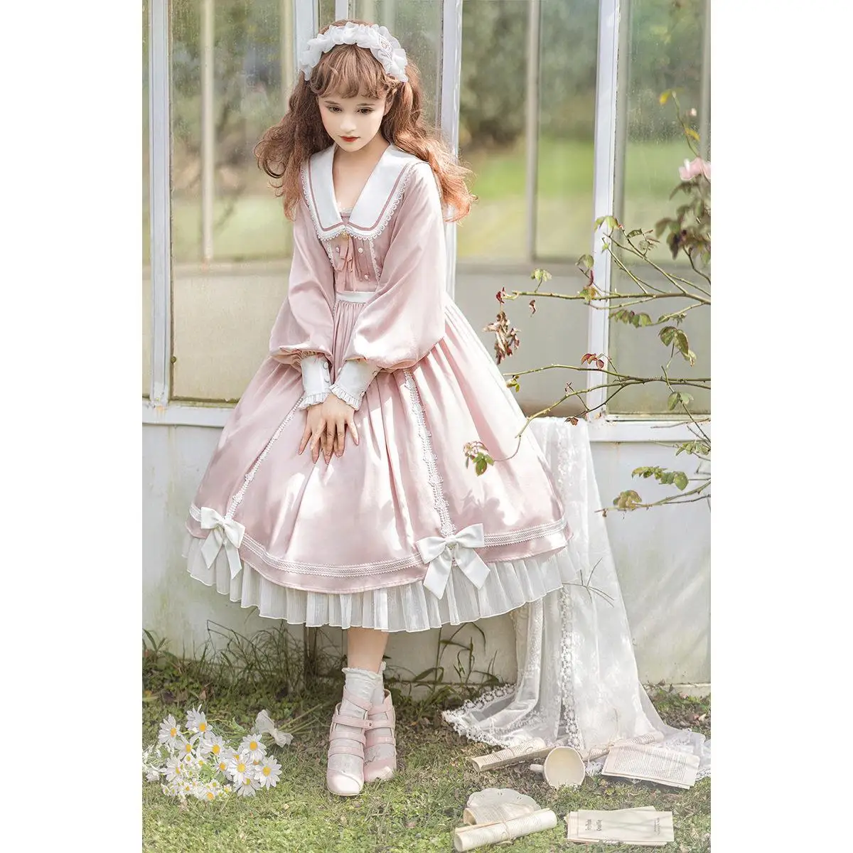 2024 Original design new love letter OP long sleeve skirt fresh and lovely Lolita sweet soft sister skirt