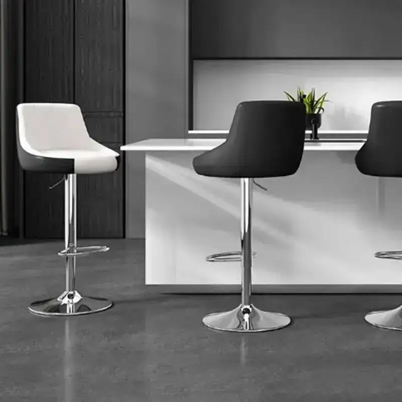 Sillas de Barra Minimalistas de Cuero Stoll, Ajustables, Modernas, para Salón, Hogar, Barkrukken, Muebles de Salón