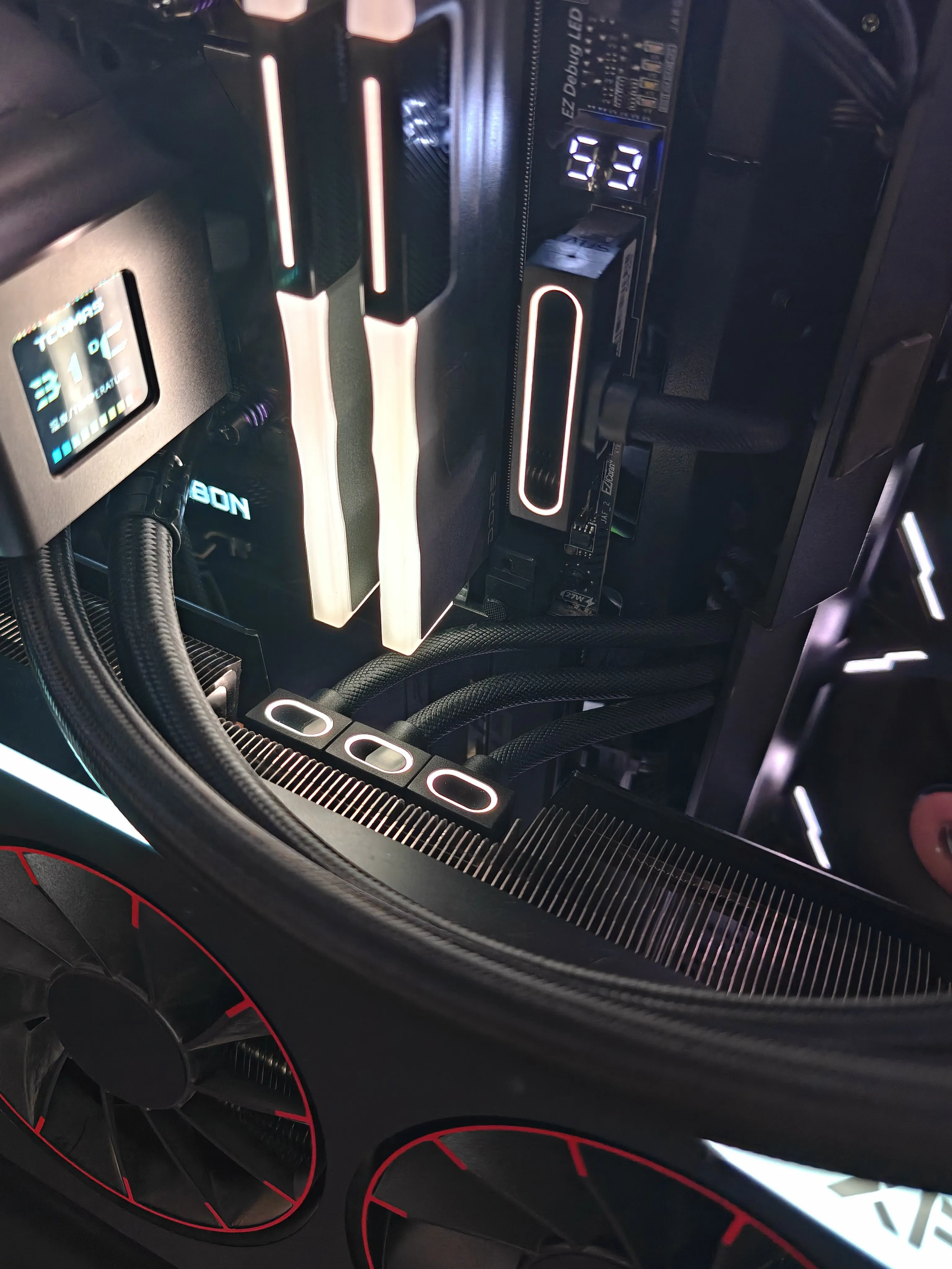 AIJS PC Cable Set, 1pc 24pin 2pcs GPU8pin Extension Cable,18AWG 90 Right-Angle Design, ARGB 5V 3Pin Male-to-Female 30cm