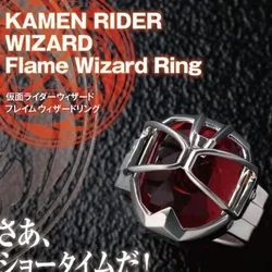 Kamen Rider Wizard Flame Style Ring Man Masked Rider Red Zircon Rings Woman Fashion Accesorios Cosplay Prop Jewelry Friend Gift