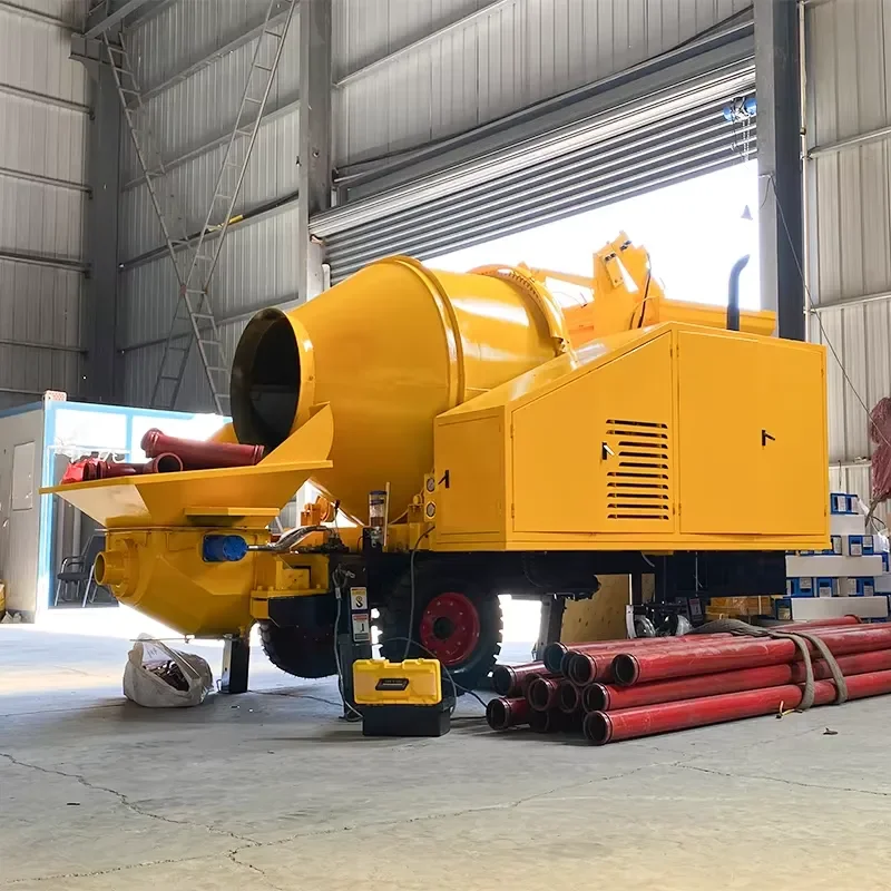Crusher Concrete Mixer with Pump Portable Electric Hydraulic Mini Mixer Pump Machine for Construction Efficiency Solutions