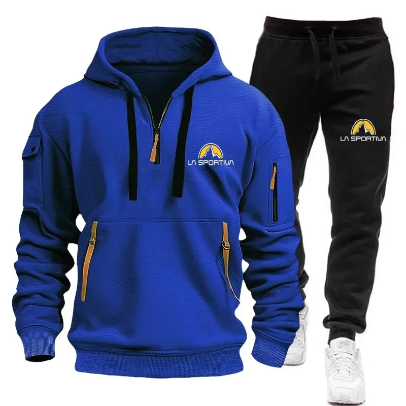 

New high-quality sweatshirts and sport pants for autumn and winter, fashionable printed casual sport sets, fitness and running