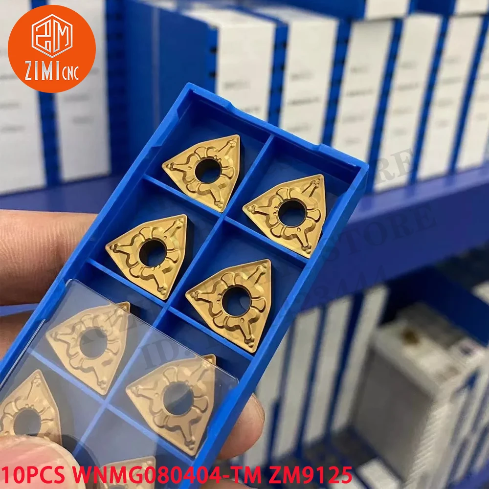 10PCS WNMG080404-TM ZM9125 WNMG 431-TM ZM9125 Turning Tool inserts Carbide Inserts CNC tool metal lathe mechanical cutting tools