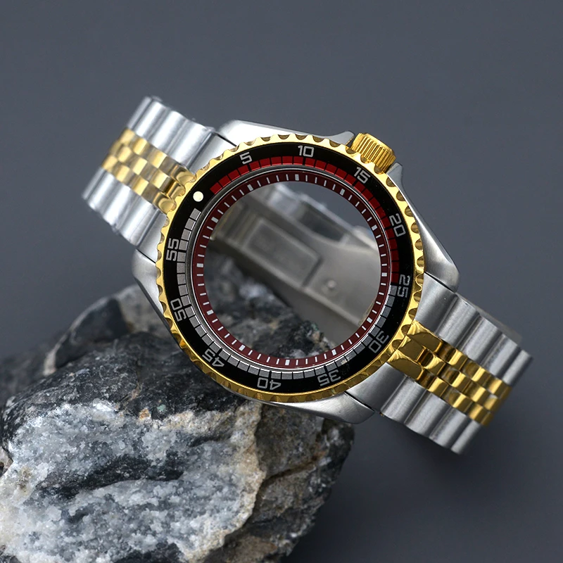 Gold SKX007 Watch Case and Strap Fit NH34 NH35 NH36 7S 4R Movement Sapphire Glass SKX007 SRPD Watch Case and Bracelet view 5