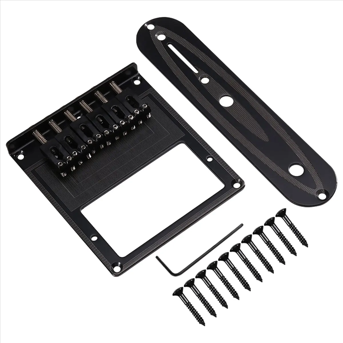 (AD10) TL Electric Guitar Bridge with Printed String Plate, Enhanced Guitar Performance for TL Guitar with Streamlined Design