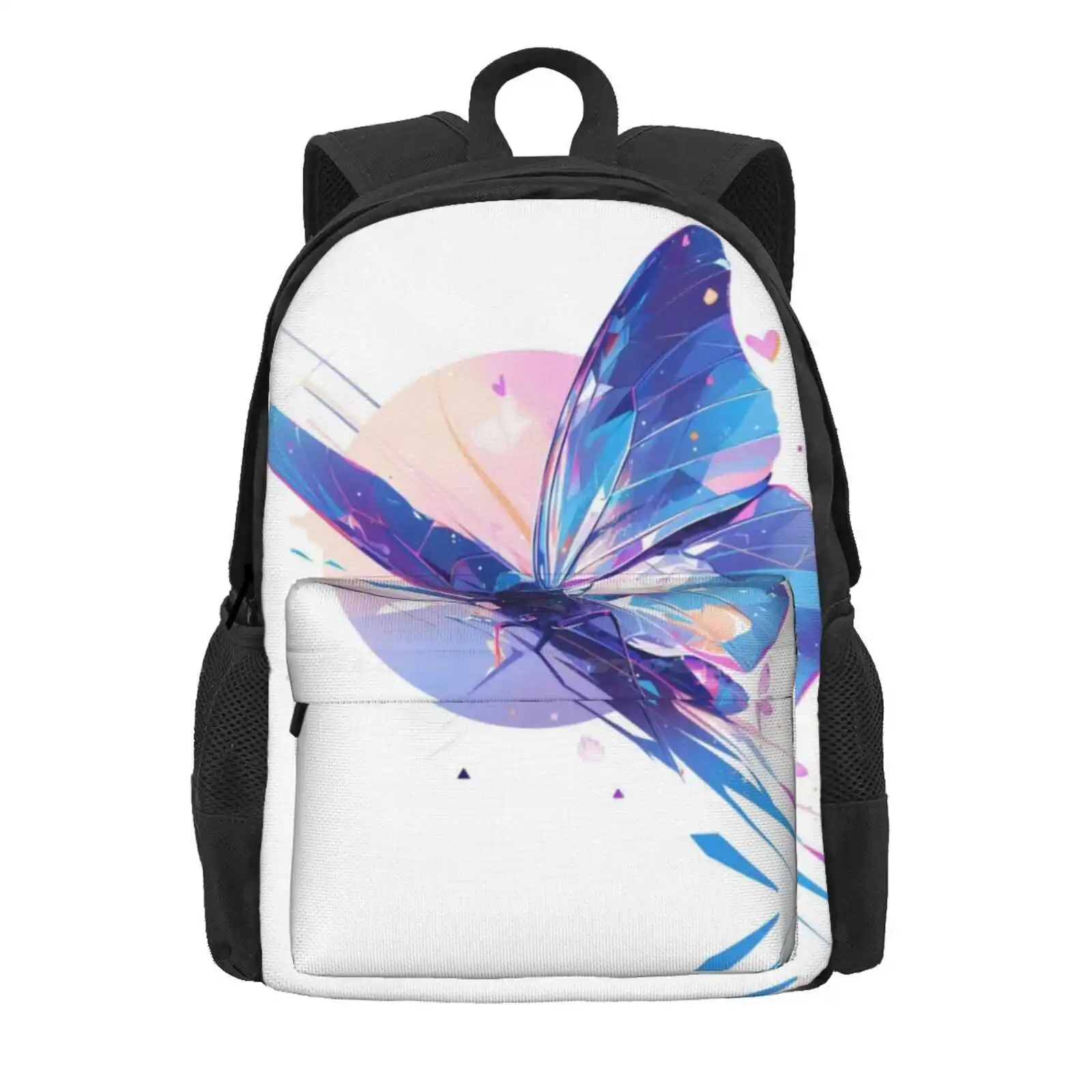 Butterfly'S Watercolor Fantasy Hot Sale Schoolbag Backpack Fashion Bags Butterfly Festive Summer Garden Treasure Orange Pattern