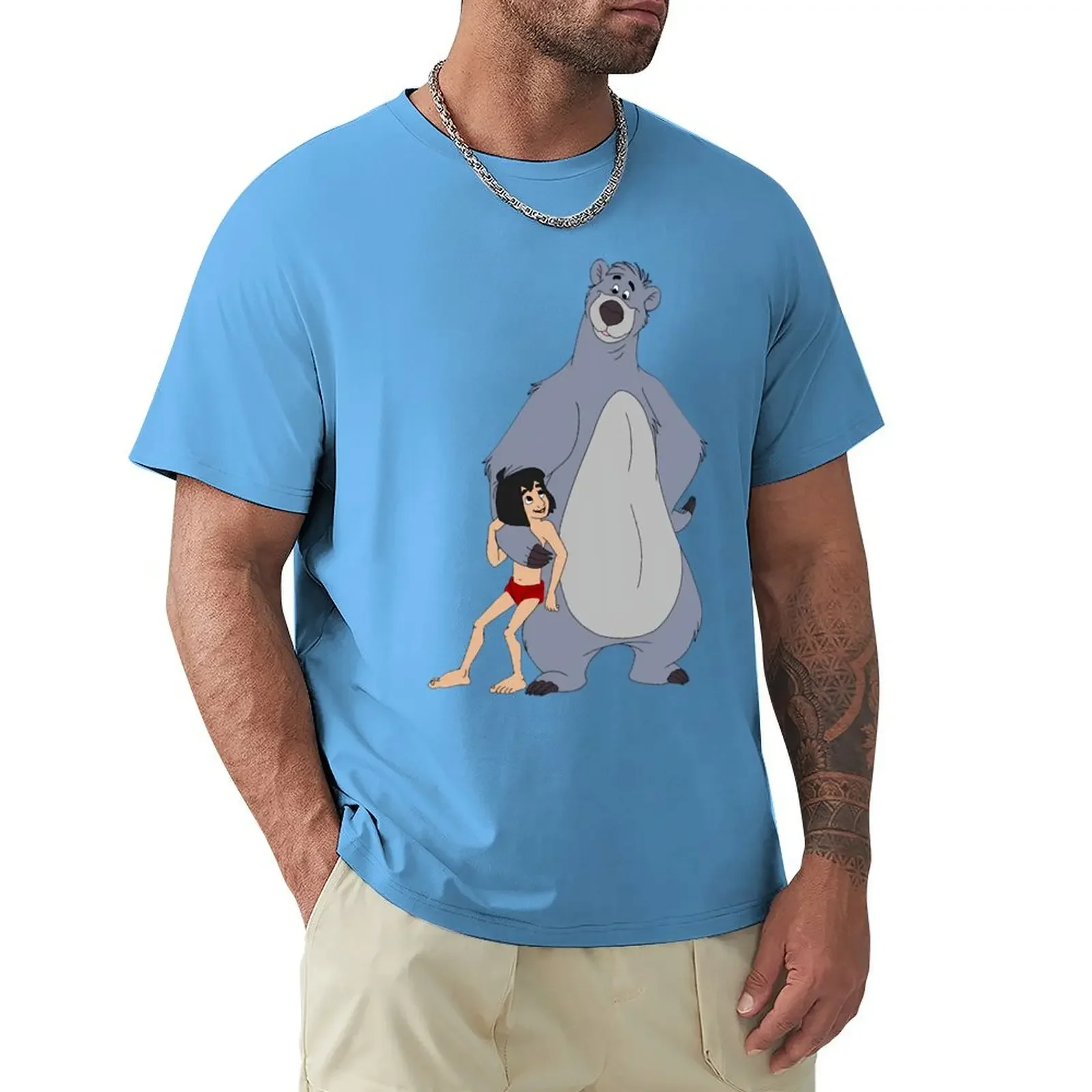 Baloo - Baloo & Mowgli The Jungle Book TShirt summer top sublime mens magliette alte novità in top tees manica corta girocollo