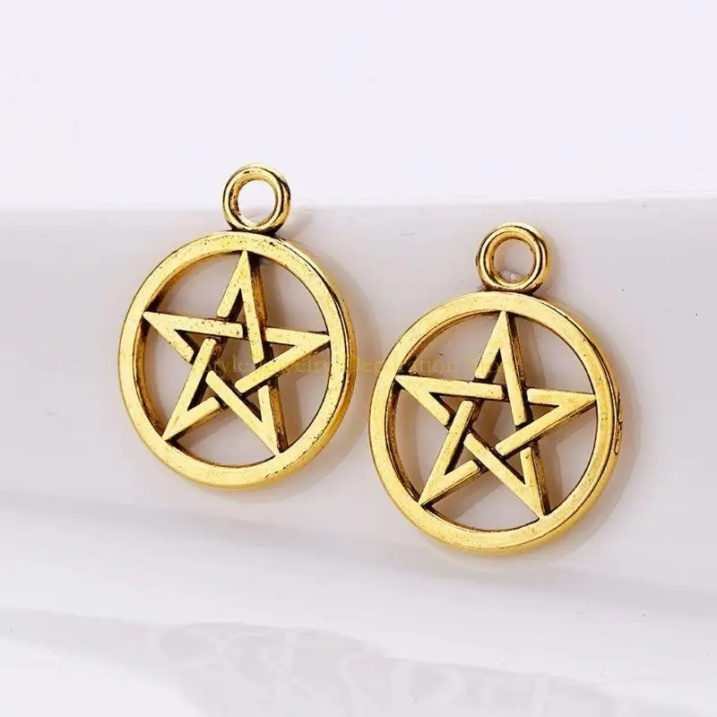 d46e 30 pcs/set pentacle hexagram star for preatud charm arndant diy art art