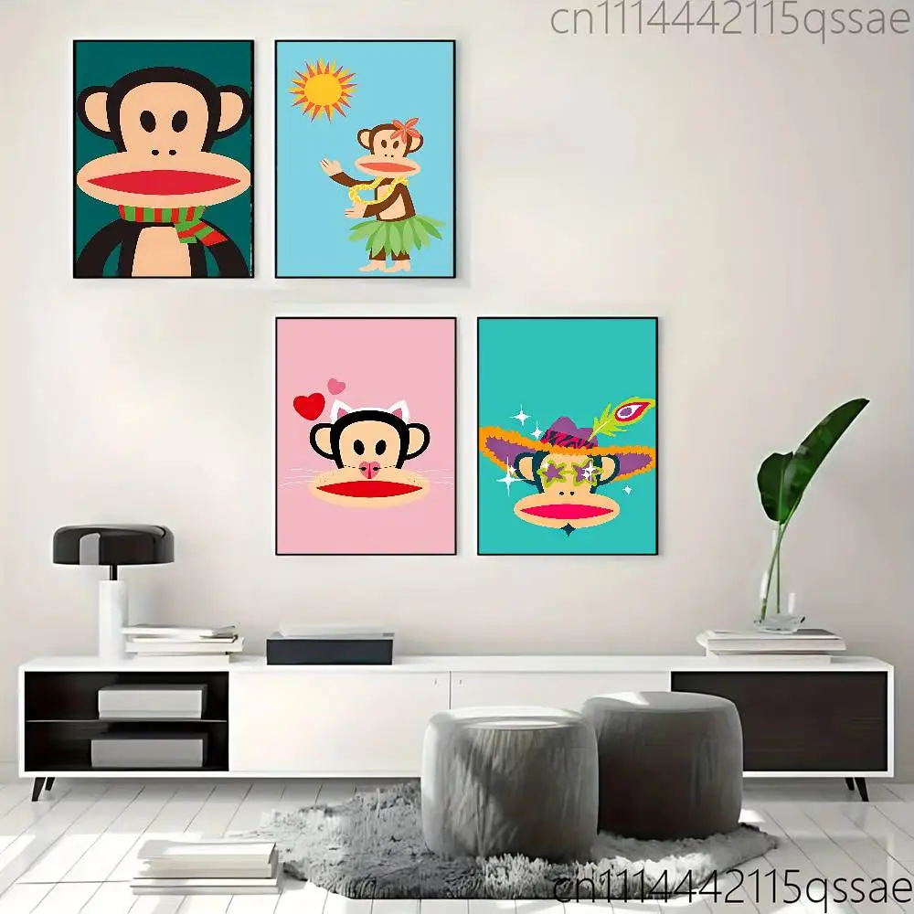 Cute P-Paul Frank Frameles Canvas Paint Decorative Art Printing Poster Image Home Living Room Bedroom