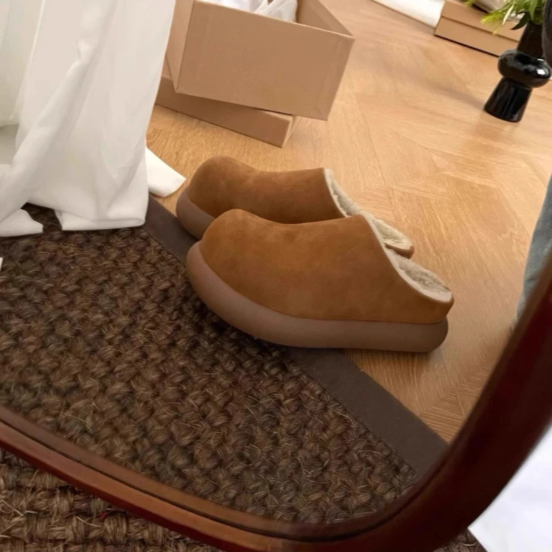 2025 جديد دافئ وعالي الجودة وحار بيع شبشب شتوي الكبار المرأة غير جلدية المطاط أسفل النعال غير رسمية #6