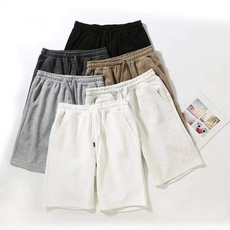 

New Solid Color Men's Shorts Loose and Thin Men's and Women's Summer Same Five-point Pants Middle Pants Sports and Leisure