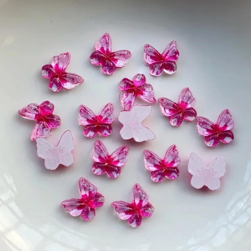 40pcs of flower angel butterfly Nail art rhinestone non-thermal restoration flat back acrylic nail stone 3D nail art decoration