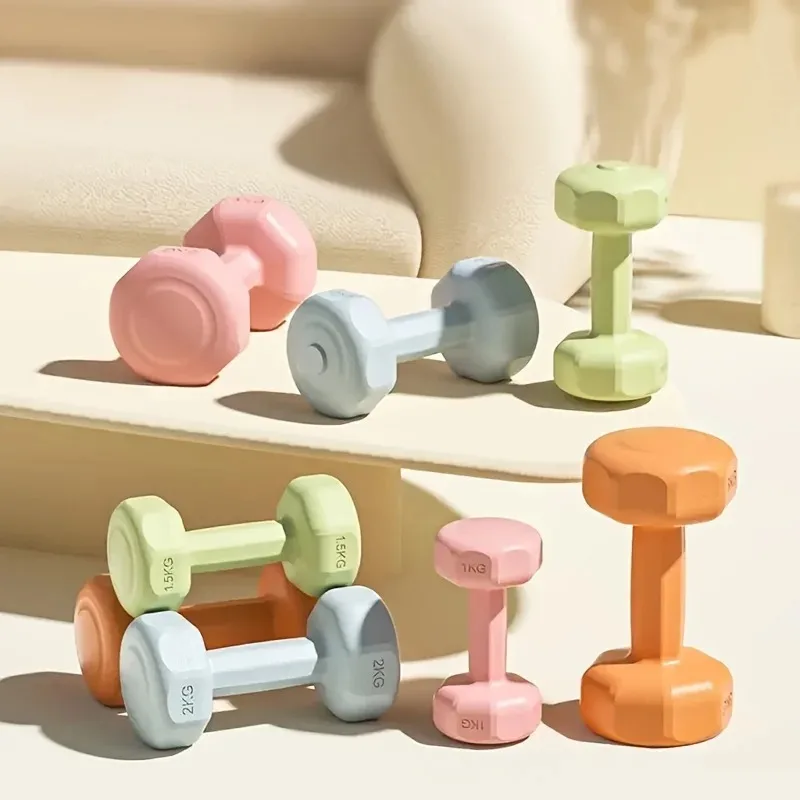 A Pair of 4.4-Pound Home Fitness Equipment Dumbbell Sets - Adult Universal Arm, Strength Training, Yoga and Exercise Equipment