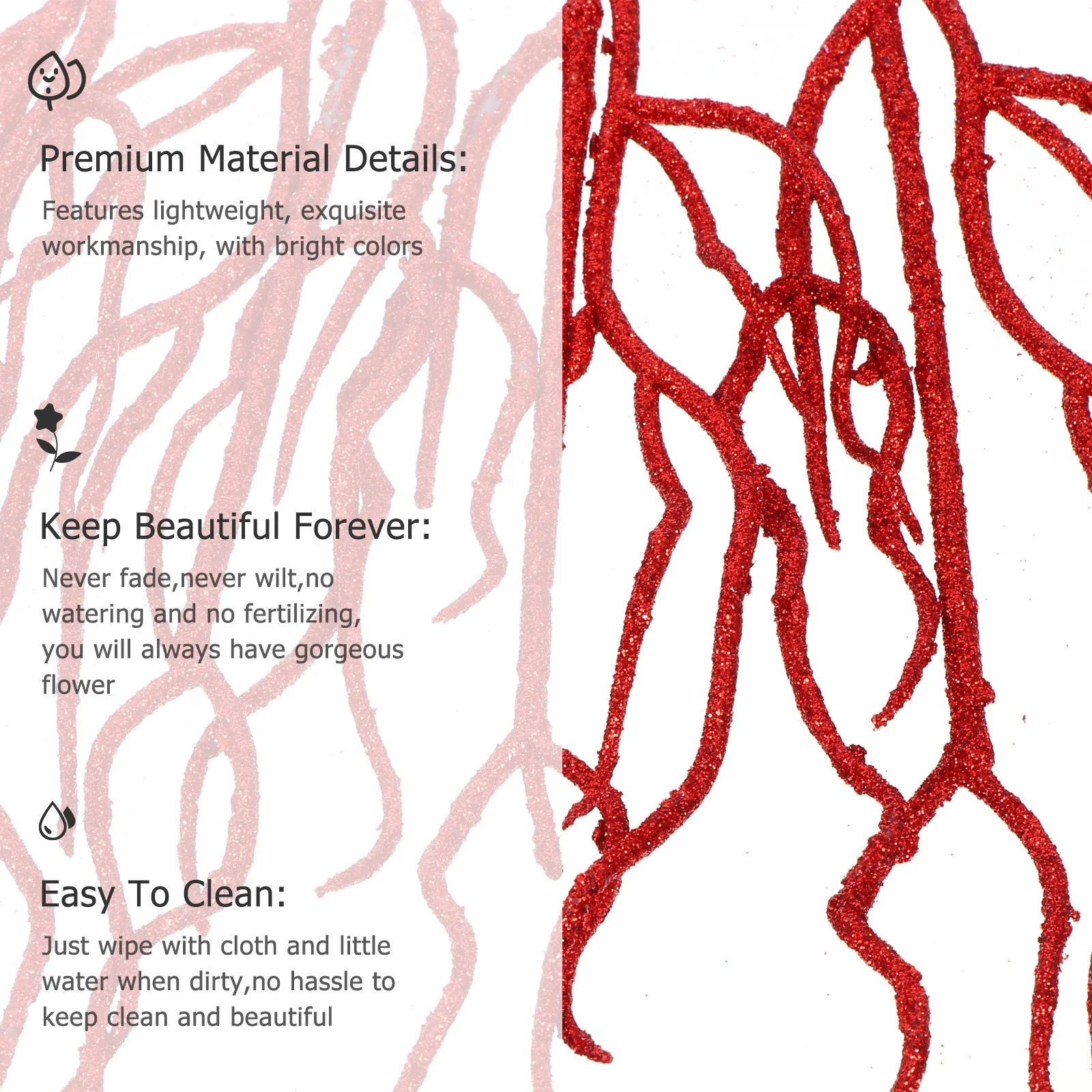 

10Pcs Artificial Leaves Premium Quality Reusable Decorative Leaf Ornament Xmas Party Decoration Photo Prop Christmas