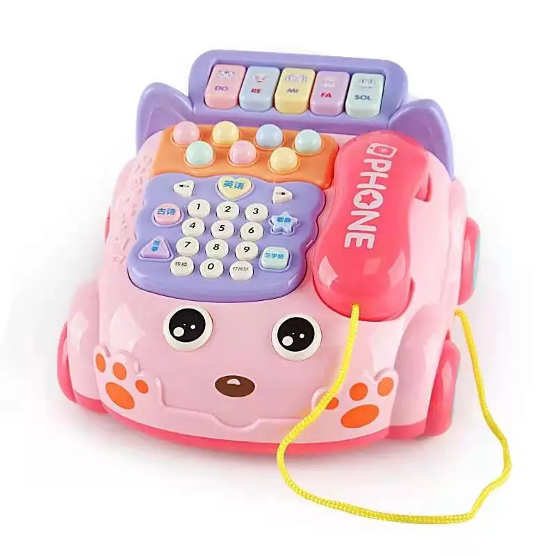 Jouets téléphoniques pour enfants, 0-1-3 ans, bébés jouant à Groundhog, simulation d'histoires, téléphone exécutif, piano, musique, KidsTo