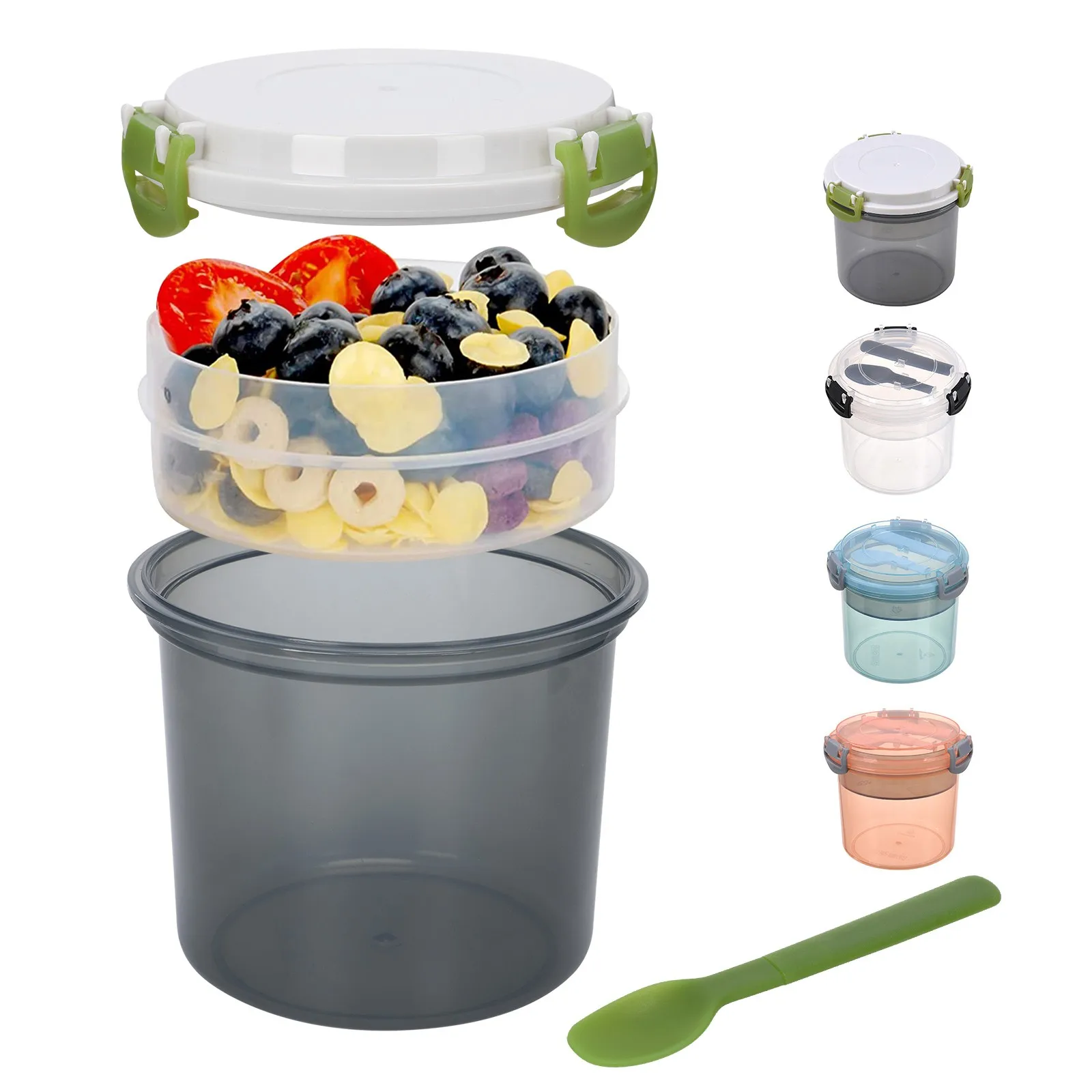 Portable Reusable Parfait Cups With Lids Yogurt Cup With Topping Cereal Or Oatmeal Container Leak Proof Drinking Cups for Adults