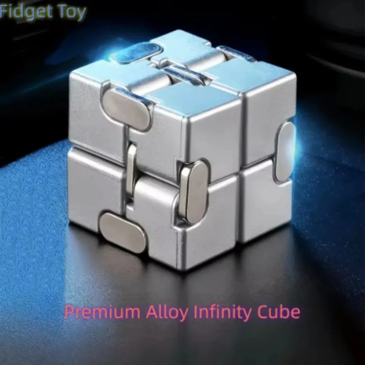 Ultra-Durable Infinity Cube Fidget Toy, Metal Sensory Tool for Focus & Stress, Anxiety Relief Desk Gadget Gift for Adult