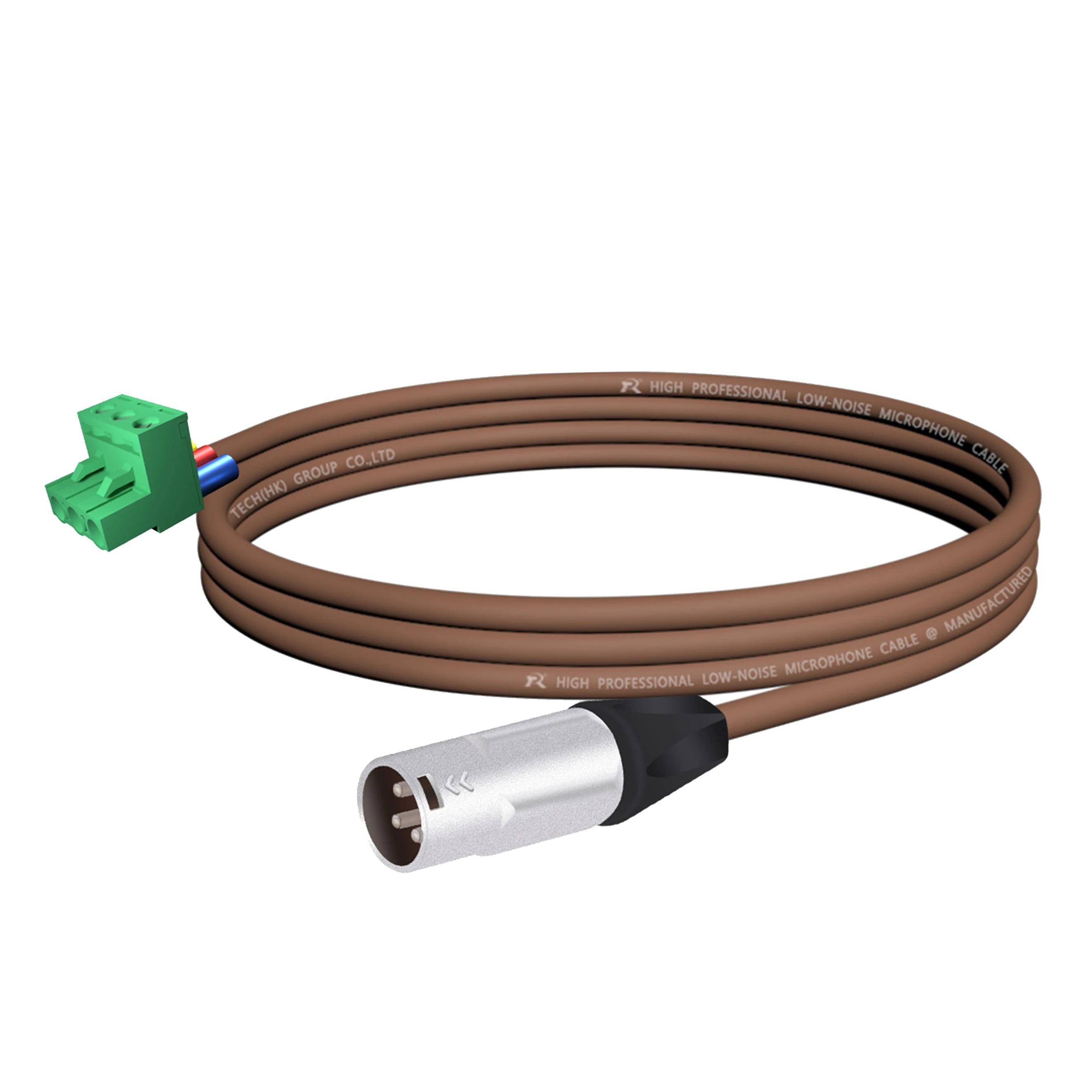 3-poliger XLR-Stecker (Männlich) ​ Steckverbinder, Metallgehäuse, schwarze Schutzkappen für sichere Verbindung an Mikrofone oder Bühnenbeleuchtungssysteme – Detail 3