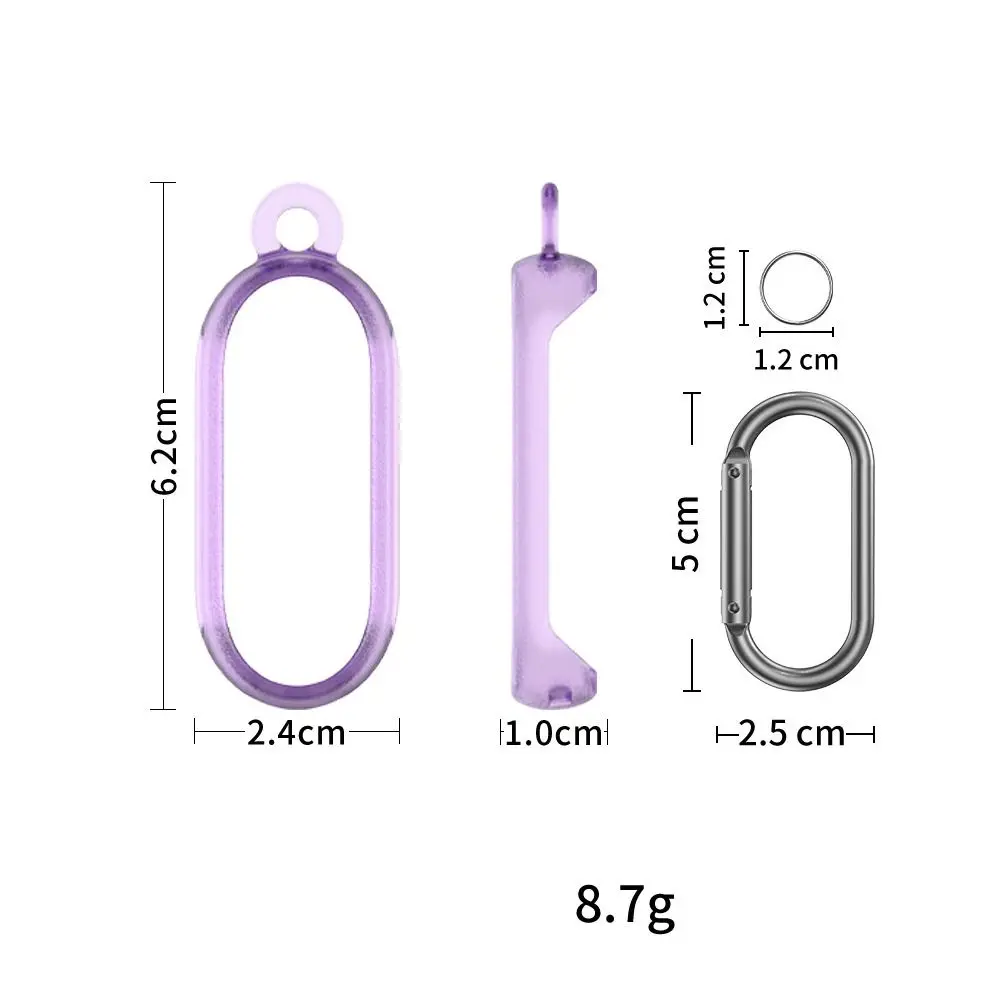 Anti-fall Voice Recorder Storage Cover with Carabiner Shockproof Carrying Protector Case Transparent for PLAUD NotePin AI