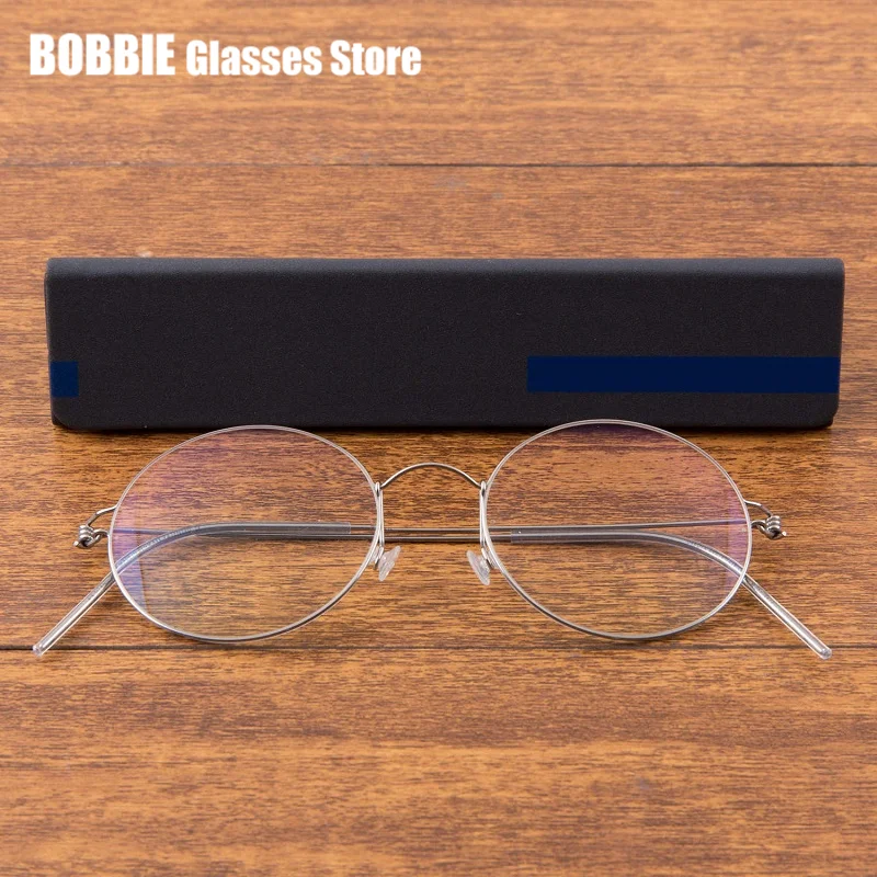 Glasses Frame Men Air Titanium Screwless Ultralight Eyewear Eyeglasses Frames Women Retro Round Denmark Korean Fashion Style Top