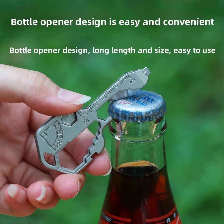 24 in 1 Key Tool Multi functional Stainless Steel Keychain Creative Small Tool Key EDC Key Tool