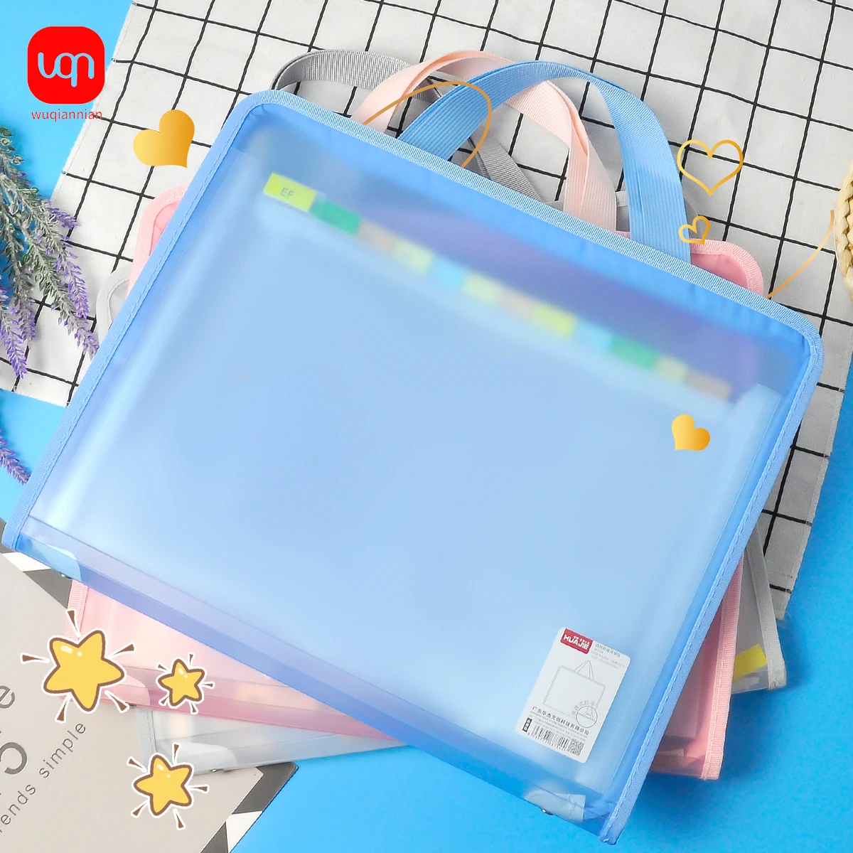 New 13 Grids A4 File Folder Multi-Layer Expanding Thickening Document Storage Bag For Office School Stationery