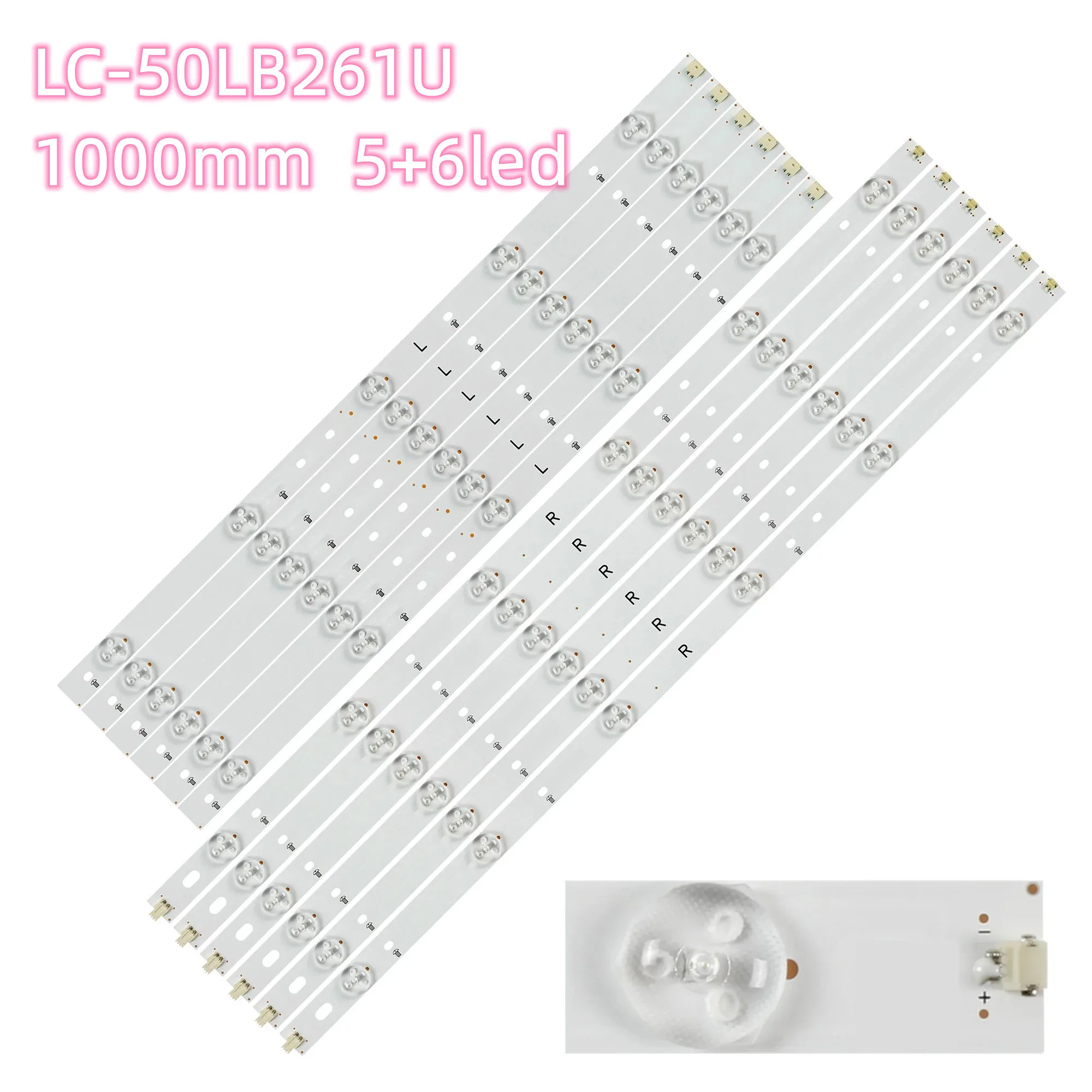 LED شريط إضاءة خلفي (12) لشارب LC-50LB371C 50LB481U 50PUT6400 50PFT4509 50PFH4009 500TT64 500TT63 LB50045 V0 V1 00 50PFH5300 #1