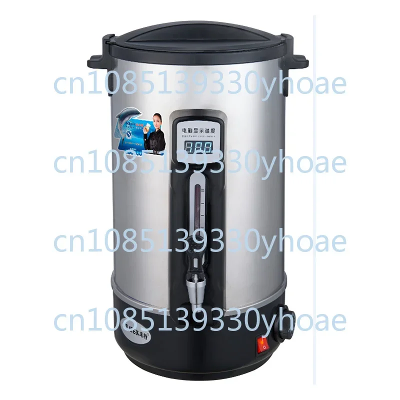 Digital Display Boiled Water Bucket Convenient Milk Tea Shop Heating Insulation Water Boiler Double-Layer Stainless Steel