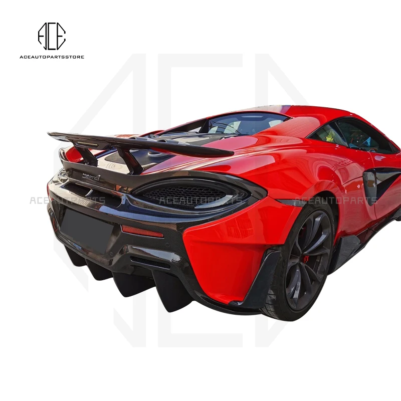 600lt Style Carbon Fiber Materials Car Body Kit Front Bumper Side Skirts Rear Wing Exhaust Pipes For McLaren 540C 570S 2015+