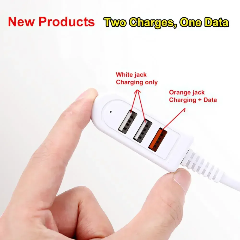كابل تمديد شحن USB ، ملحقات كابلات البيانات ، محول شاحن 3A الفاصل ، جهاز رقمي توسيع متعدد المنافذ ، 3A #2