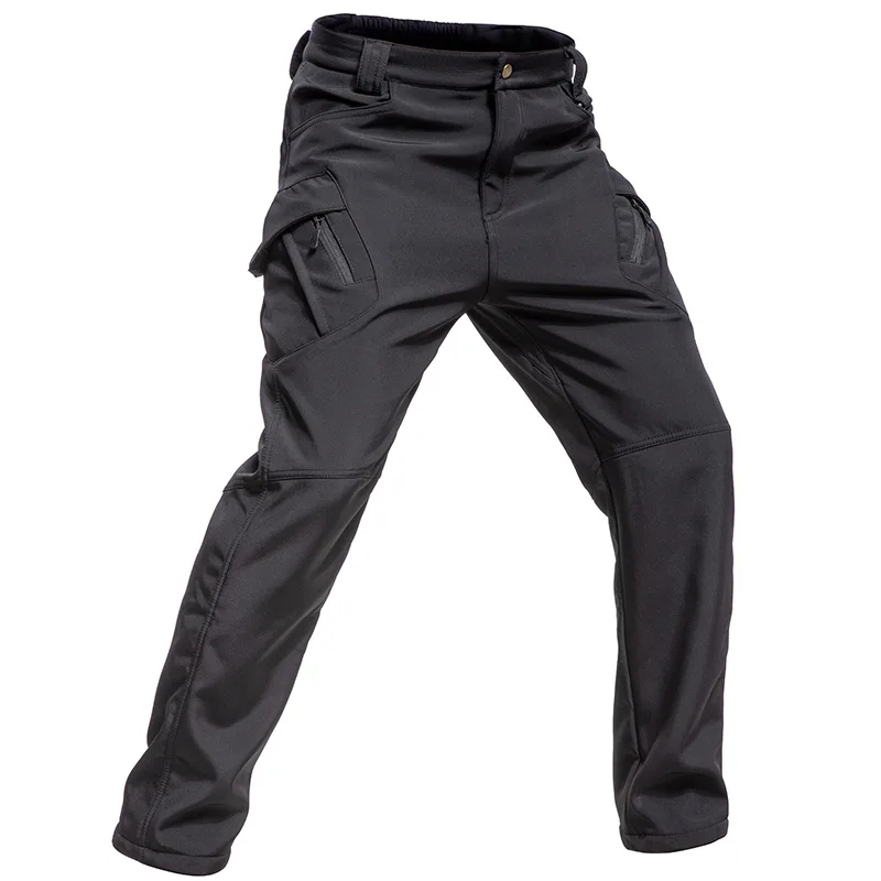IX9 Tactical Pants Men Fleece Lined Winter Softshell Water Repellent Military Work Trousers Outdoor Training Cargo Hiking