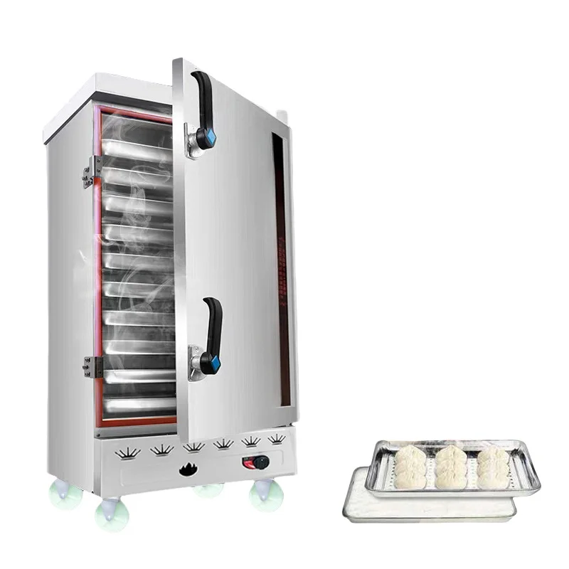 Gas Electric Industrial Rice Steamer Cabinet Cooker for Food Processing Bun & Rice Steam Machine
