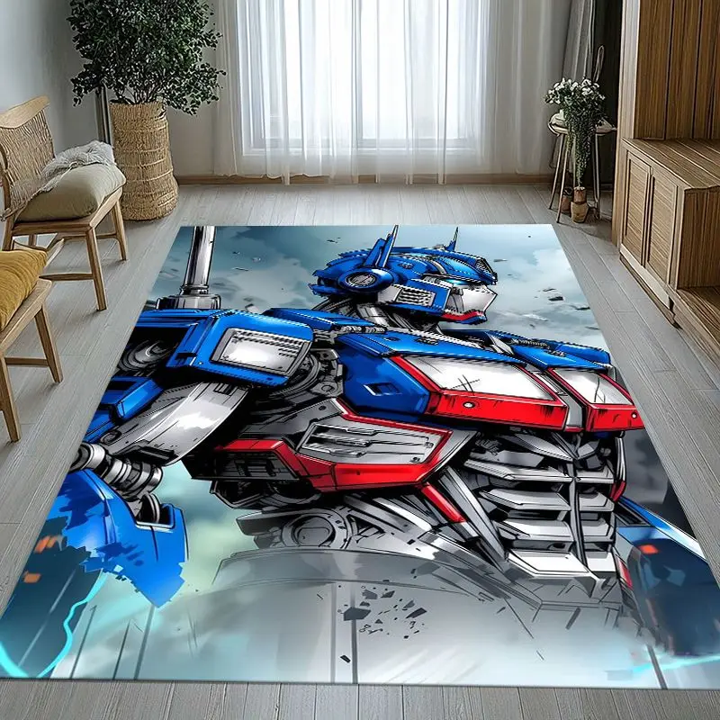 3D Vintage Gundam Destroy Zeon Cartoon Area Rug,Soft Non-Slip Carpet Mat for Living Room Bedroom,Sofa Floor Rug,Home Decor Gift