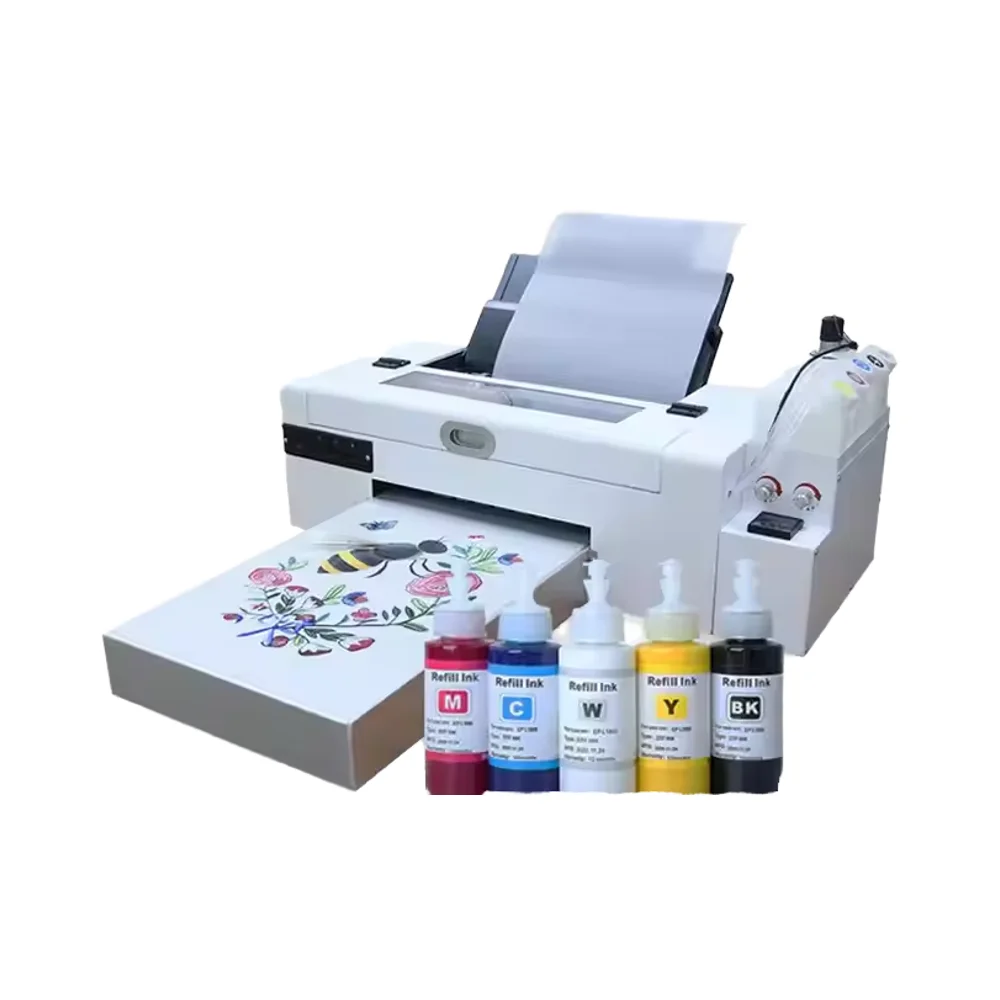 For A3 L1800 New Digital Inkjet Printer Small DTF White Ink Hot Stamping Machine for Clothing and Leather Paint Printing