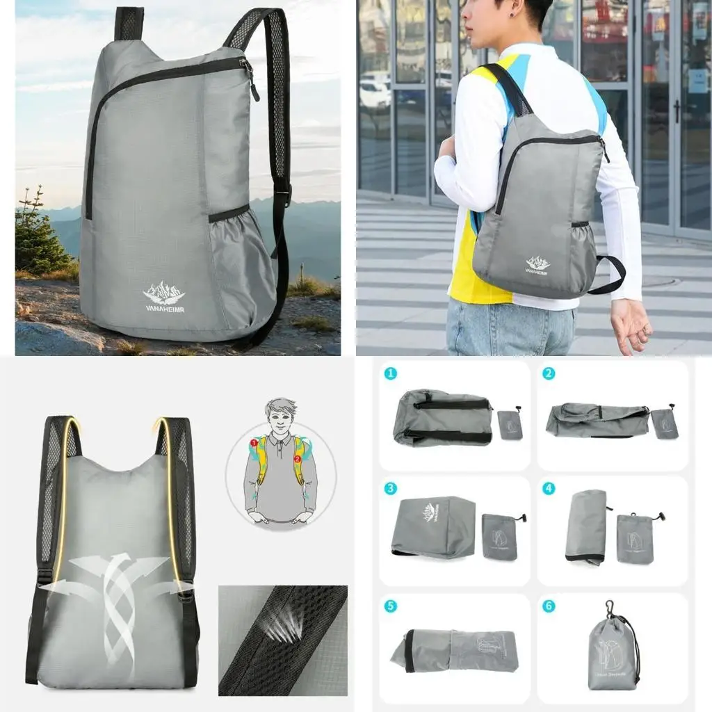 

D46D Travel Daypack Ultra-lightweight Packable Backpack Daypack Water Resistant Bag