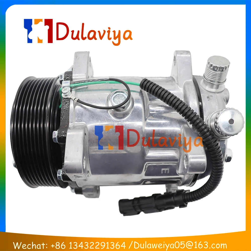 SD7H15 Air Conditioning  AC Compressor 24V 8PK For Man TGA Tgs Tgx 119MM 51779707028 81619066012 8FK351135-141