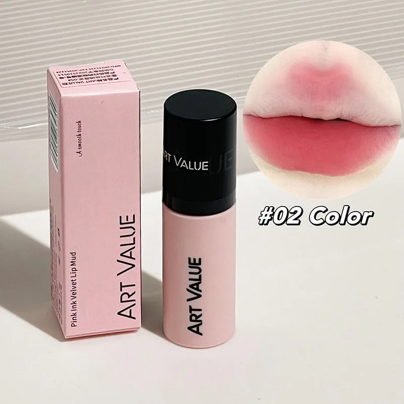 ART VALUE Matter Lipgloss Langanhaltend Wasserfest Seidig Glatter Samt-Flüssiglippenstift Leichtes Make-up Lippen-Mud Getönt