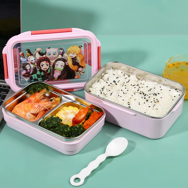 Demon Slayer Tanjirou Thermal Lunch Box for Kids Anime Stainless