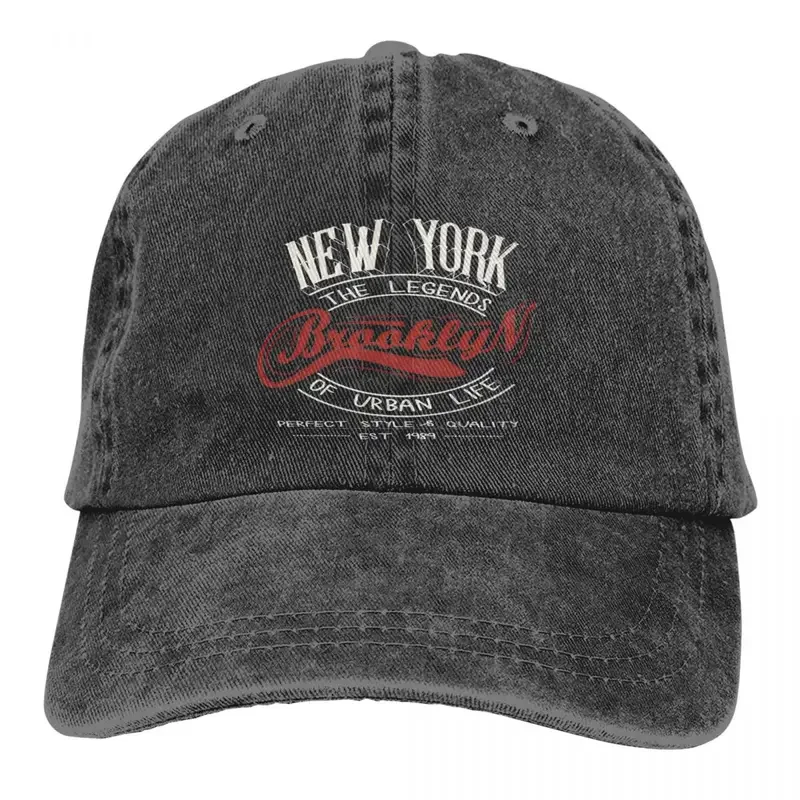 

Baseball Caps for Men and Women, Sun distressed Monochrome New York Queens Fashion Outdoor Exercise