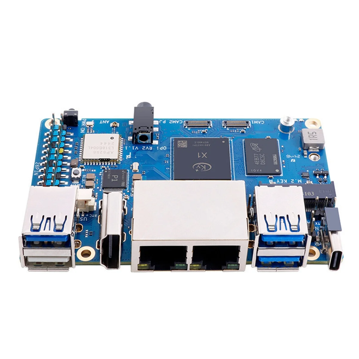 لك ل Orange Pi RV2 كمبيوتر لوحي واحد DDR4 8-Core RISC-V 2TOPS AI CPU WiFi BT5.0 BLE M2 PCIE SSD كمبيوتر صغير 4G