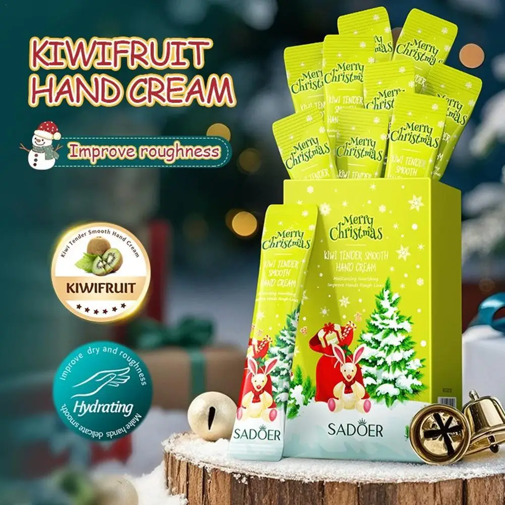 

Christmas Hand Cream Kiwi Fruit Moisturizing Nourishing Non-Greasy For Dry Cracked Skin Winter Care Gift Set Festive Packaging