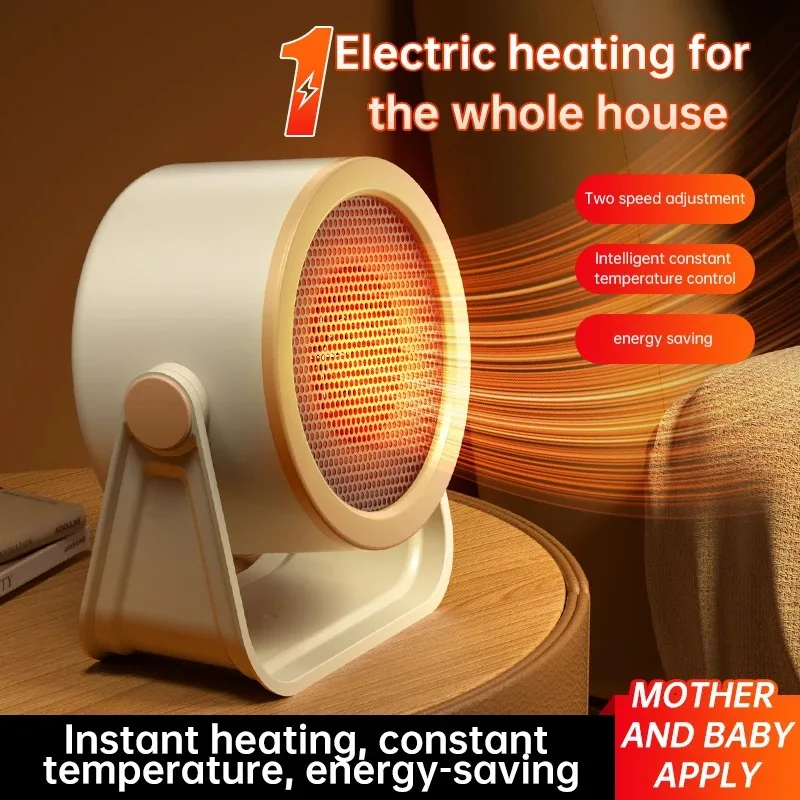 Calentador de espacio de escritorio portátil para el hogar y la Oficina/ventilador de calefacción rápida con temperatura ajustable, bajo ruido, ahorro de energía, enchufe estadounidense