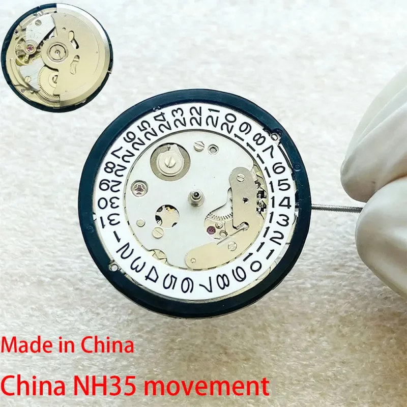 

Китайский часовой механизм NH35 может заменить японский автоматический механизм NH35 с заводной головкой на 3 часах (в подарок 1 шт. часового стержня)