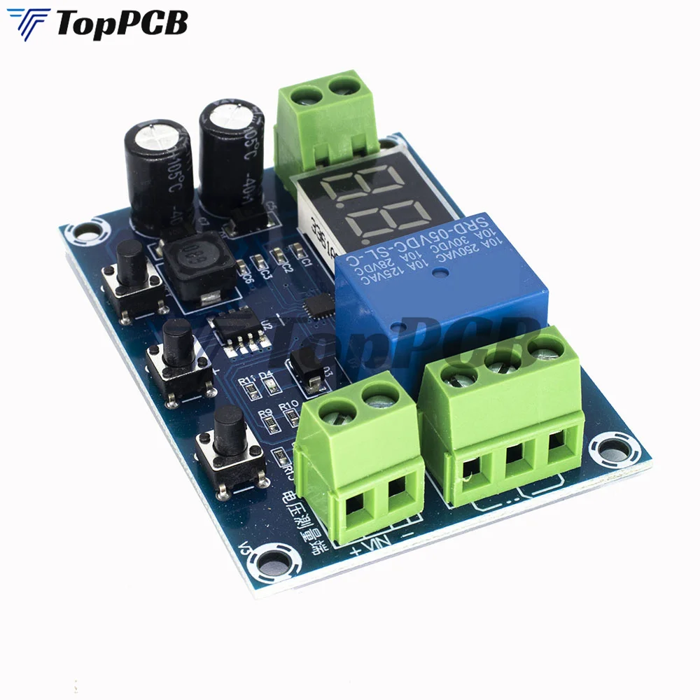 XH-M608 Battery Charge Discharge Module DC 6-40V Integrated Voltmeter Undervoltage Overvoltage Protection Timing Discharge Board