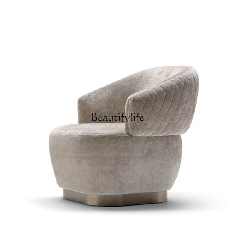 

Light luxury fabric sofa leisure chair beauty salon clubhouse reception art single chair